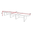 Regency Legacy 20 ft Racetrack Conference Table with 3 Charging Ports- Noble Oak