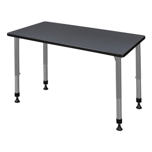 Regency Kee 42x24&quot Height Adjustable Classroom Activity Table- Grey /Grey