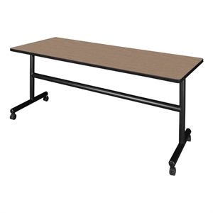 Regency Kobe 72 x 24&quot Flip-Top Training Nesting Table- Noble Oak
