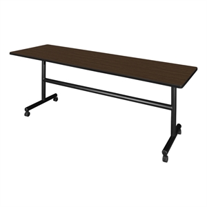 Regency Kobe 84 x 24&quot Flip-Top Training Nesting Table- Neo Walnut