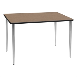 Regency Kahlo 42 x 24&quot  Seminar Table-Noble Oak Top/Chrome Tapered Legs