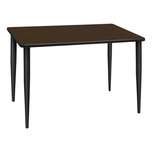 Regency Kahlo 48 x 24&quot  Seminar Table-Neo Walnut Top/Black Tapered Legs