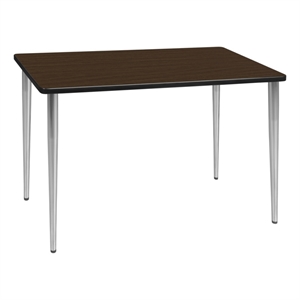 Regency Kahlo 48 x 24&quot  Seminar Table-Neo Walnut Top/Chrome Tapered Legs
