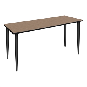 Regency Kahlo 60 x 24&quot Training Seminar Table- Noble Oak Top/Black Tapered Legs
