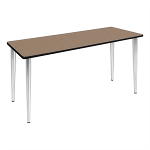 Regency Kahlo 60 x 24&quot  Seminar Table-Noble Oak Top/Chrome Tapered Legs