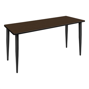 Regency Kahlo 60 x 24&quot  Seminar Table-Neo Walnut Top/Black Tapered Legs