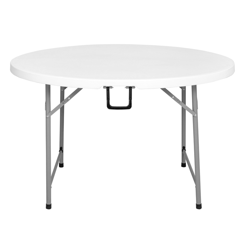 Regency Trestle 4 ft Round Folding Table Heavy-Duty Steel Frame  48