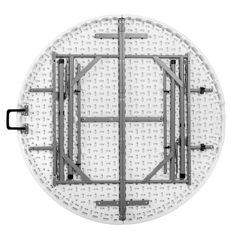 Regency Trestle 4 ft Round Folding Table Heavy-Duty Steel Frame  48