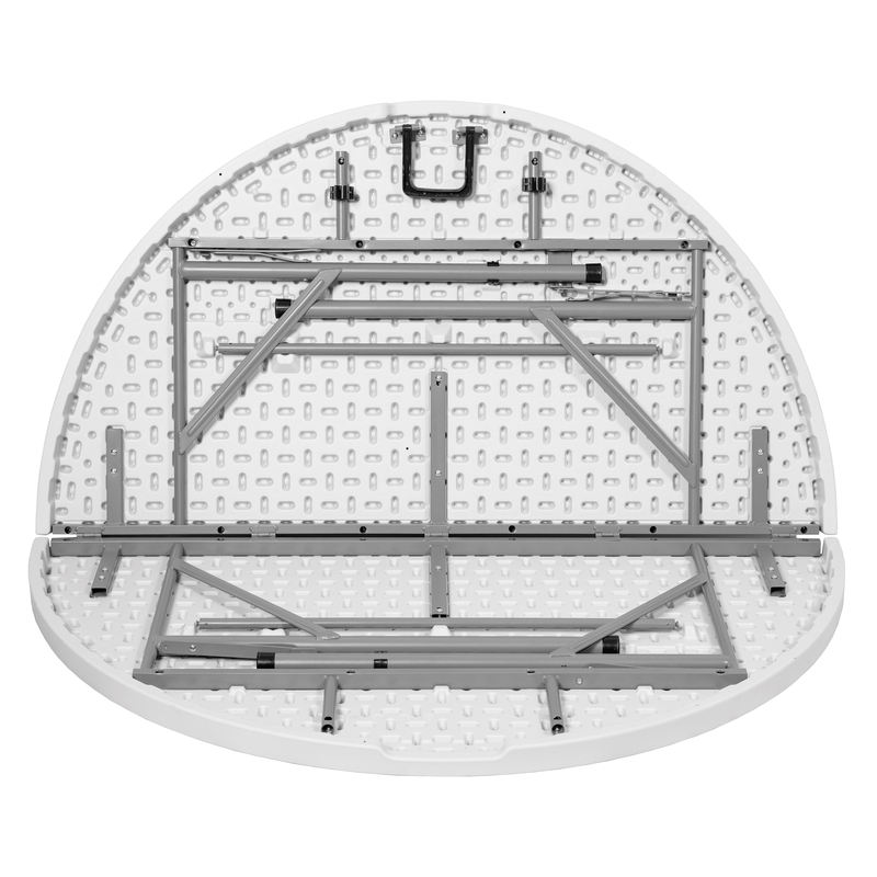 Regency Trestle 4 ft Round Folding Table Heavy-Duty Steel Frame  48