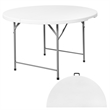 Regency Trestle 4 ft Round Folding Table and 4 Chairs Set - 48