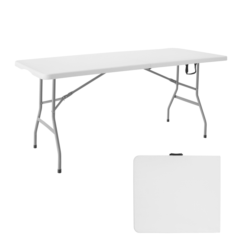 Regency Trestle 5 ft Folding Table and 4 Chairs Set - 60