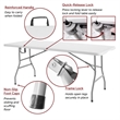 Regency Trestle 5 ft Folding Table and 4 Chairs Set - 60