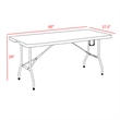 Regency Trestle 5 ft Folding Table and 4 Chairs Set - 60