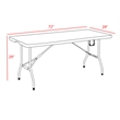 Regency Trestle 6 ft Folding Table and 6 Chairs Set - 72