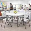 Regency Trestle 6 ft Round Folding Table Heavy-Duty Steel Frame 72