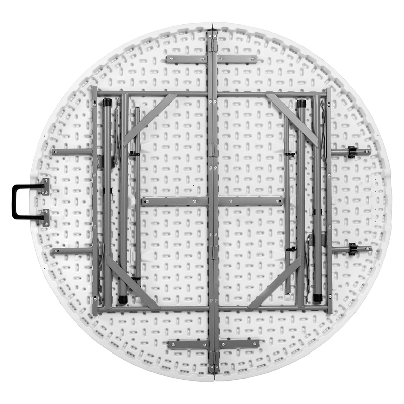 Regency Trestle 6 ft Round Folding Table Heavy-Duty Steel Frame 72