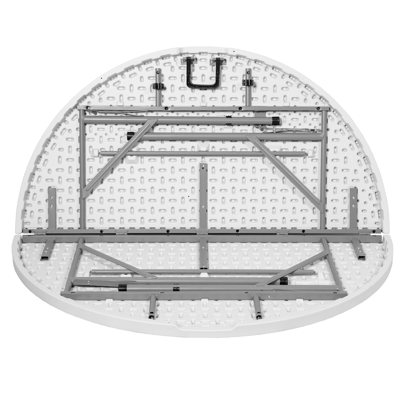 Regency Trestle 6 ft Round Folding Table Heavy-Duty Steel Frame 72