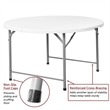 Regency Trestle 6 ft Round Folding Table Heavy-Duty Steel Frame 72
