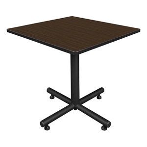Regency Kobe 36&quot Square X-Base Breakroom Table- Neo Walnut