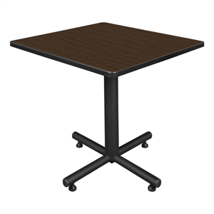 Regency Kobe 30&quot Square X-Base Breakroom Table- Neo Walnut