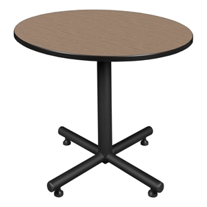 Regency Kobe 42&quot Round X-Base Breakroom Table- Noble Oak