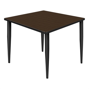 Regency Kahlo 42&quot Square Breakroom Table- Neo Walnut Top/Black Tapered Legs