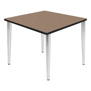 Regency Kahlo 36&quot Square Breakroom Table- Noble Oak Top/Chrome Tapered Legs