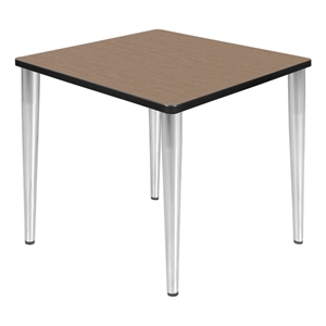 Regency Kahlo 30&quot Square Breakroom Table- Noble Oak Top/Chrome Tapered Legs