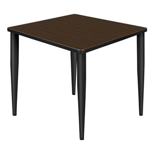 Regency Kahlo 30&quot Square Breakroom Table- Neo Walnut Top/Black Tapered Legs