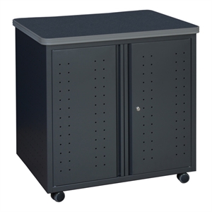 Regency Mesa Steel Mobile Locking 2-Door Storage Cabinet 30X 23.25&quot-Grey