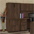 Regency Legacy Lateral File with Stackable Storage Cabinet- Neo Walnut