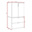 Regency Legacy Lateral File with Stackable Storage Cabinet- Neo Walnut