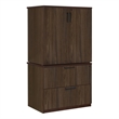 Regency Legacy Lateral File with Stackable Storage Cabinet- Neo Walnut