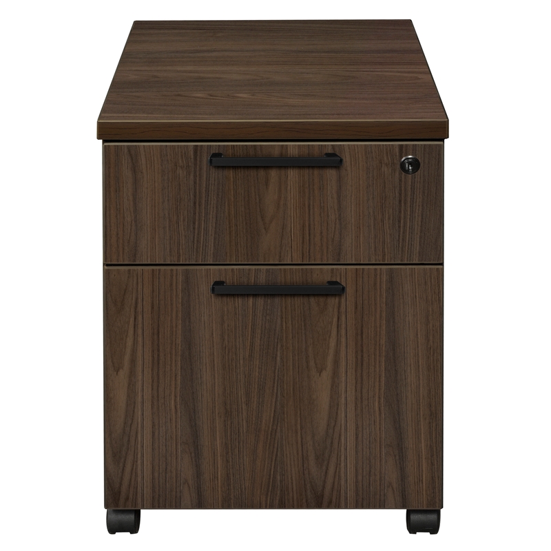 Regency Legacy Box File Mobile Pedestal Drawer Unit- Neo Walnut