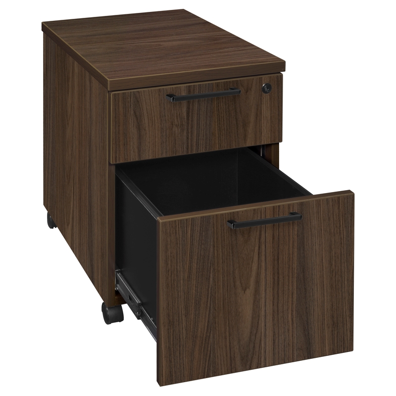 Regency Legacy Box File Mobile Pedestal Drawer Unit- Neo Walnut