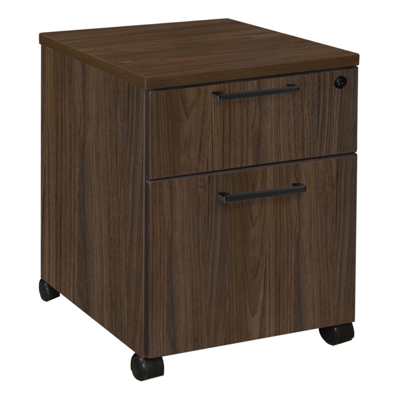 Regency Legacy Box File Mobile Pedestal Drawer Unit- Neo Walnut