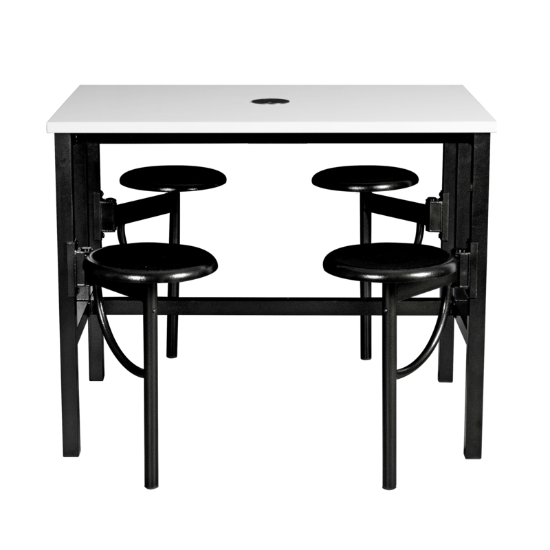 Regency Endure Collaborative Table/Chair Set with 4 Stools/White Dry Erase Top