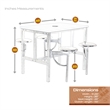 Regency Endure Collaborative Table/Chair Set with 4 Stools/White Dry Erase Top
