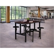 Regency Endure Collaborative Table/Chair Set with 4 Stools/Walnut Top