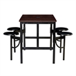 Regency Endure Collaborative Table/Chair Set with 4 Stools/Walnut Top