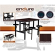 Regency Endure Collaborative Table/Chair Set with 4 Stools/Walnut Top