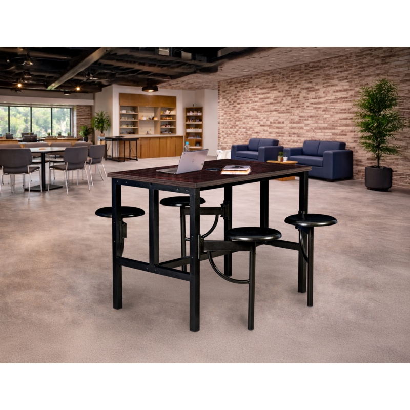 Regency Endure Collaborative Table/Chair Set with 4 Stools/Walnut Top