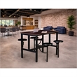 Regency Endure Collaborative Table/Chair Set with 4 Stools/Walnut Top