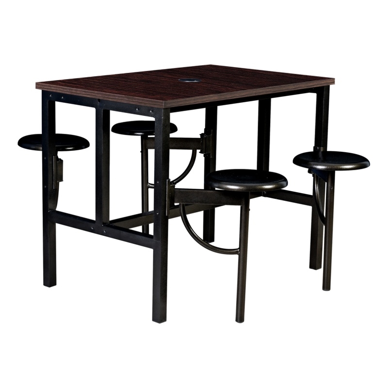 Regency Endure Collaborative Table/Chair Set with 4 Stools/Walnut Top