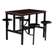 Regency Endure Collaborative Table/Chair Set w/ 4 Stools/Walnut Wood Seats