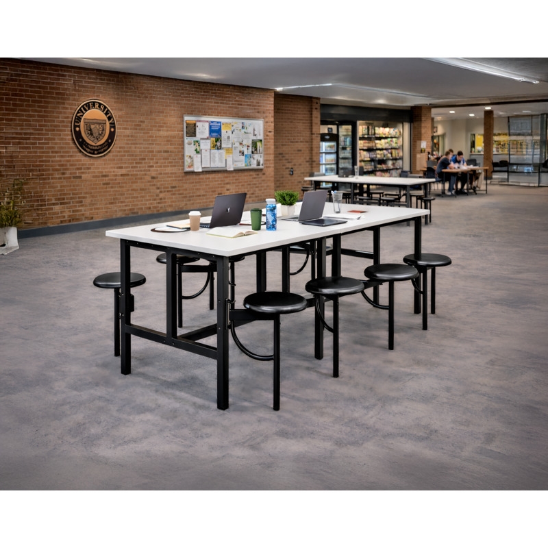 Regency Endure Collaborative Table/Chair Set with 8 Stools/White Dry Erase Top
