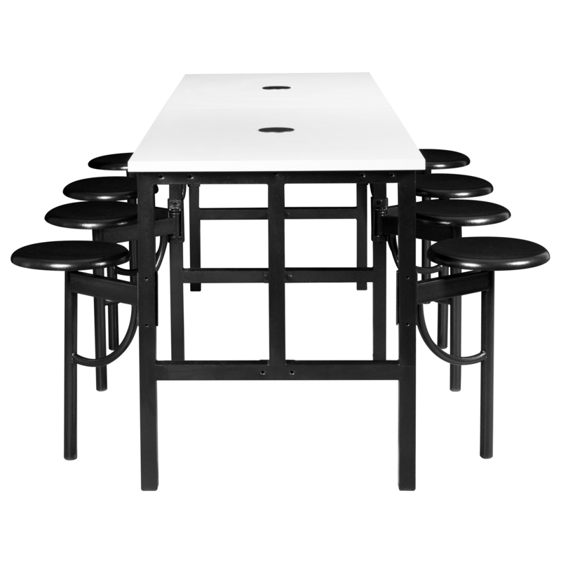 Regency Endure Collaborative Table/Chair Set with 8 Stools/White Dry Erase Top