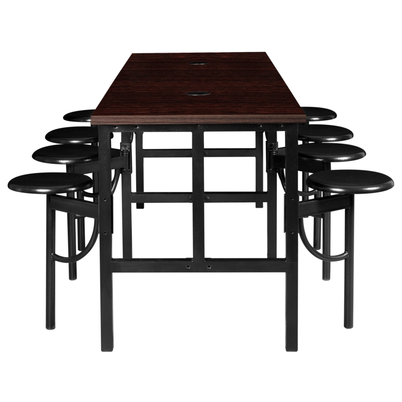 Regency Endure Collaborative Table/Chair Set with 8 Stools/Walnut Top