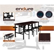 Regency Endure Collaborative Table/Chair Set with 8 Stools/Walnut Top