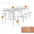 Regency Endure Collaborative Table/Chair Set with 8 Stools/Walnut Top